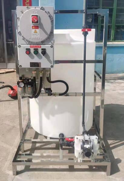 (加藥設備)非標定制 防爆箱配氣動泵單桶設備