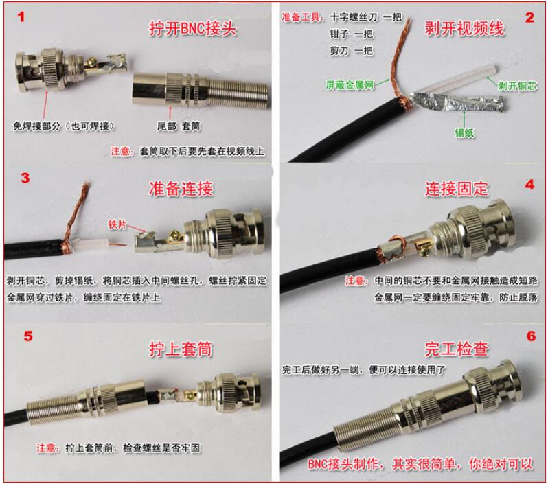 最后再來看看bnc接頭接法步驟圖解 最后再來看看bnc接頭接法步驟圖解